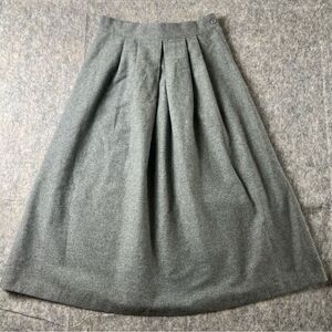 Vintage Kayo of California Gray Wool Bell Skirt Sz 11/12 Side Zip